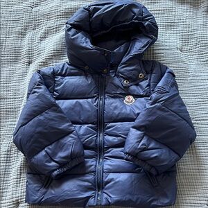 Moncler Kids Dark Blue Puffer Jacket